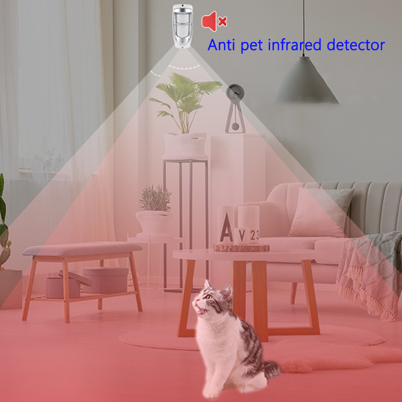Intelligent Wired Anti Pet Human Body Sensing Mobile Detection Alarm Outdoor Wall Mount Waterproof Infrared Detector