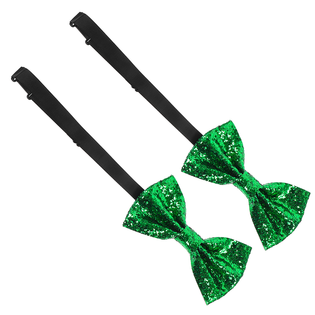 2 Pcs Aldult Bow Tie Bridegroom Ties for Men Wed Fabric Sparkle Glitter Banquet