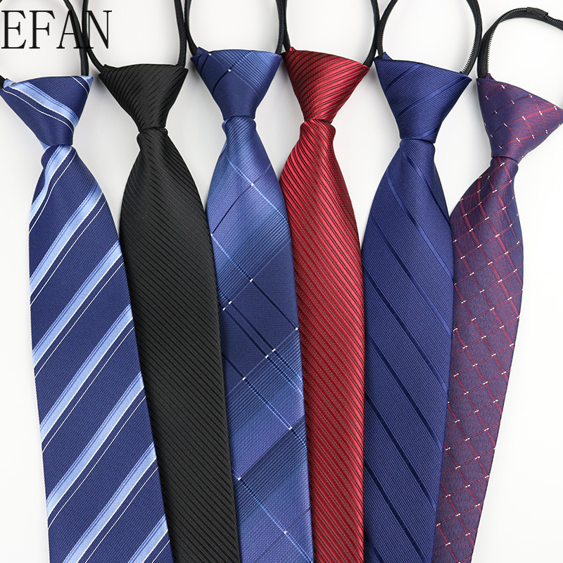 Fashion Lazy Zipper Men&#039;s Tie Classic Solid Flower Floral 8cm Jacquard Necktie Accessories Daily Wear Cravat Wedding Party Gift