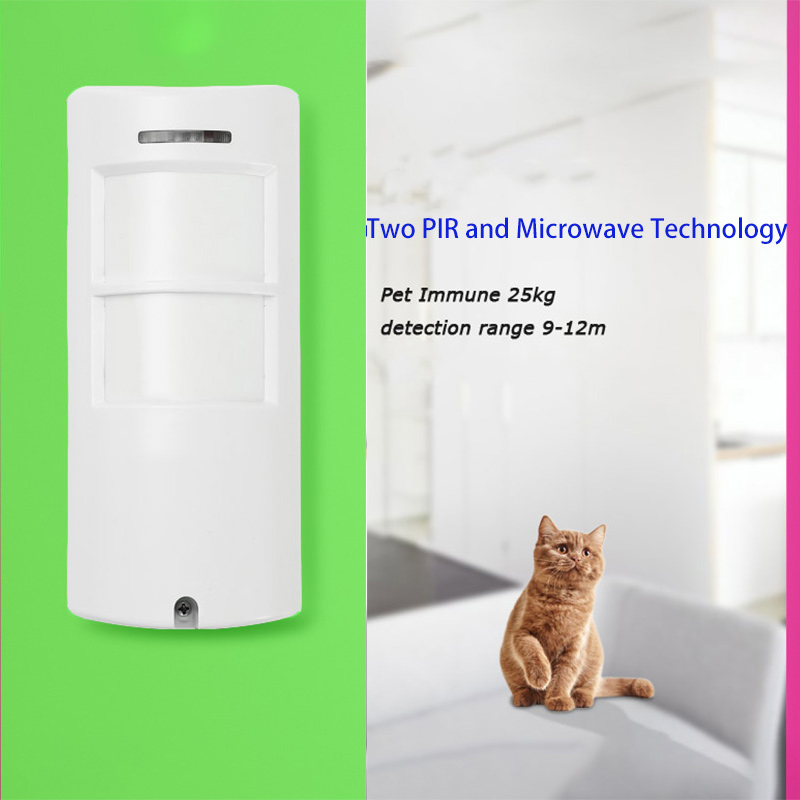 Outdoor Wired Waterproof Pet Immunity Microwave &amp; Infrared Motion Sensor Detector for Smartlife Anti-Theft Security Protection
