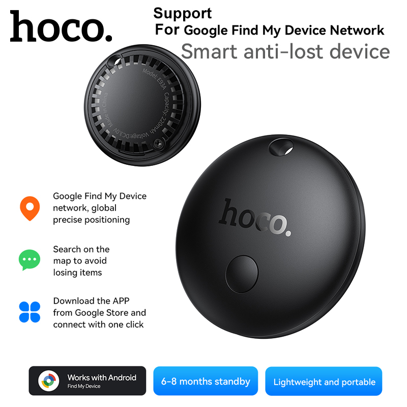 HOCO Anti lost Smart Tag Support For Google Find My App Android Phone GPS Tracker Finder Locator For Key Pet Luggage Tag Device