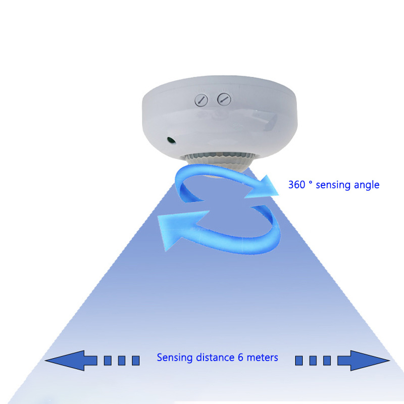 Adjustable Delay 360 ° Intelligent Induction Light Control Switch 220V Circular Ceiling Human Infrared PIR Motion Sensor