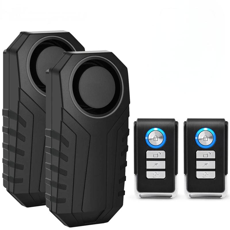 Bike Anti-theft Alarm 113 db Super Loud Alarm Sound Long Standby Waterproof Dustproof 50M Wireless Remote Control Find/Lock Car