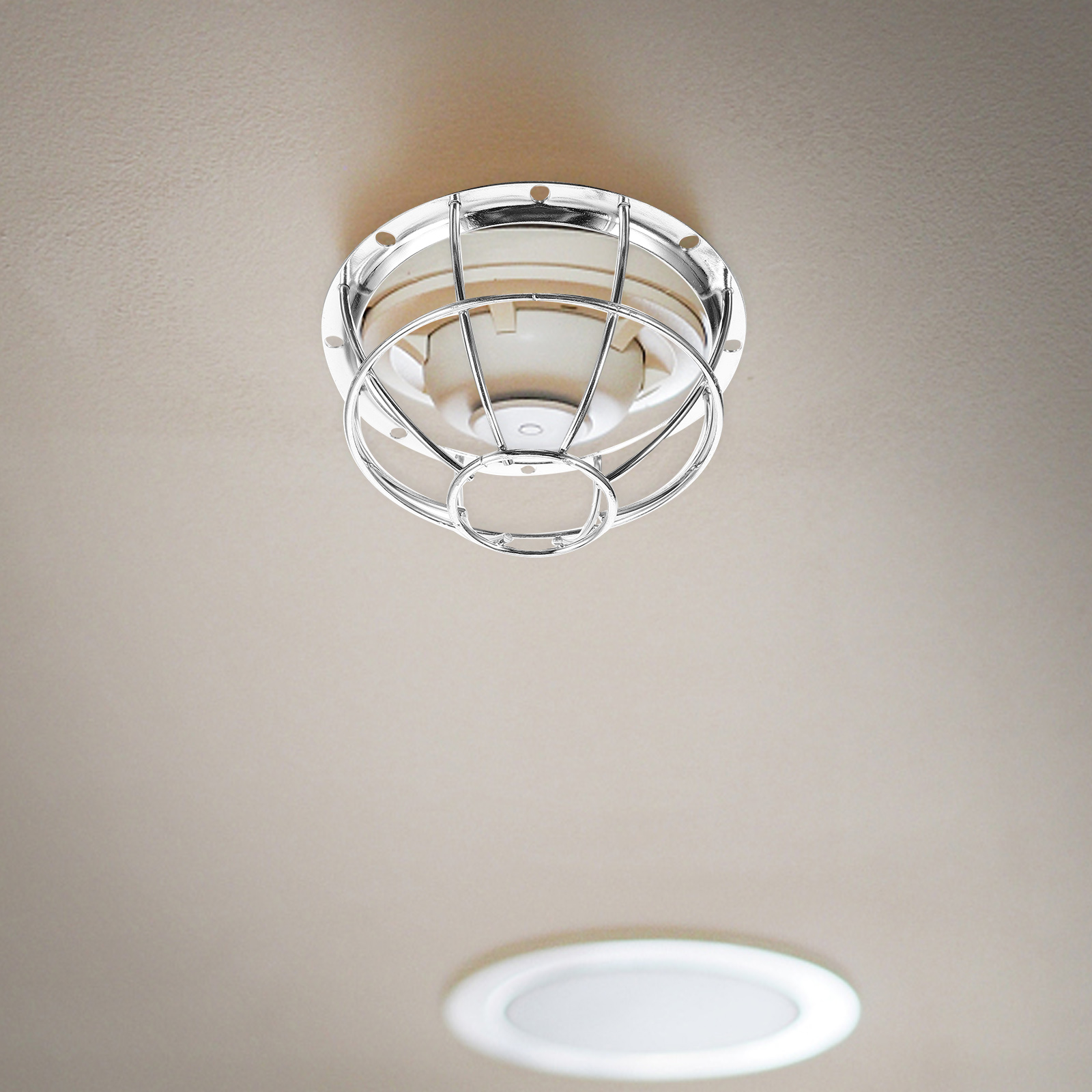 Protective Cover Iron Wire Mesh Resistant Security Fire Safety Easy Install Adjustable Base -Theft