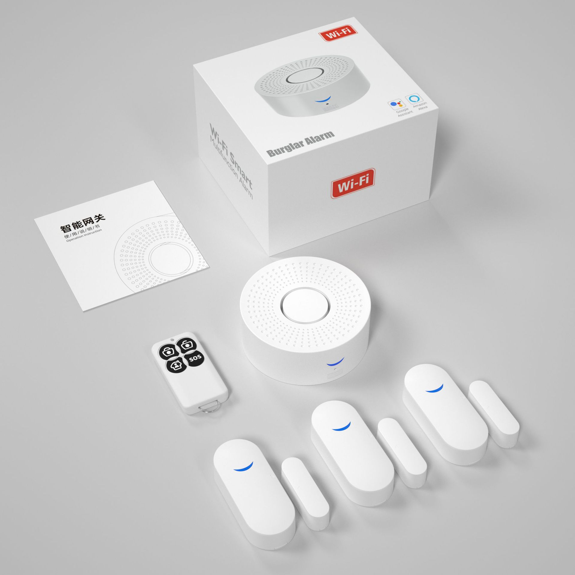 WIFI  Burglar Alarm System Tuya Smartlife APP Home Security  Door Window Alarm Sensor