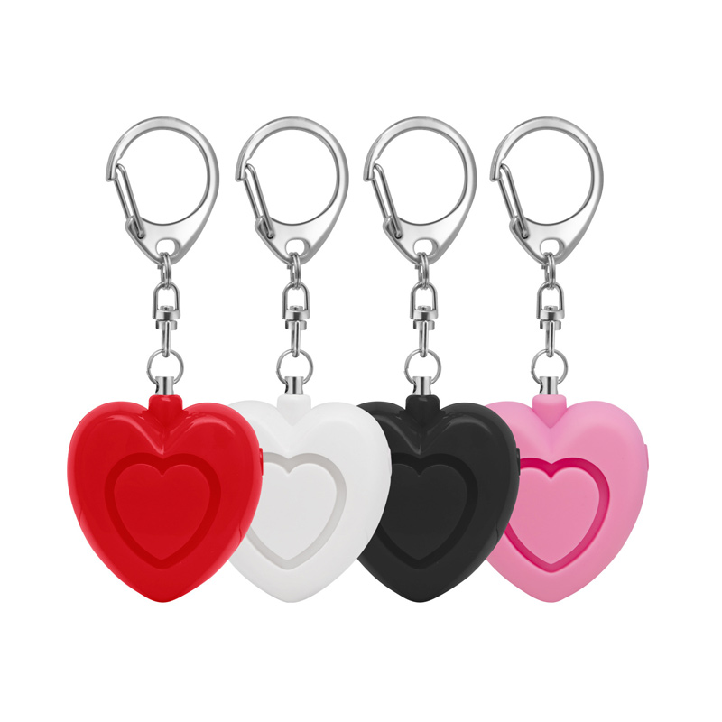 Personal Heart-shaped Burglar Alarm 130db High Decibel Children&#039;s Call for Help Female Self-defense Magic Weapon LED Torch