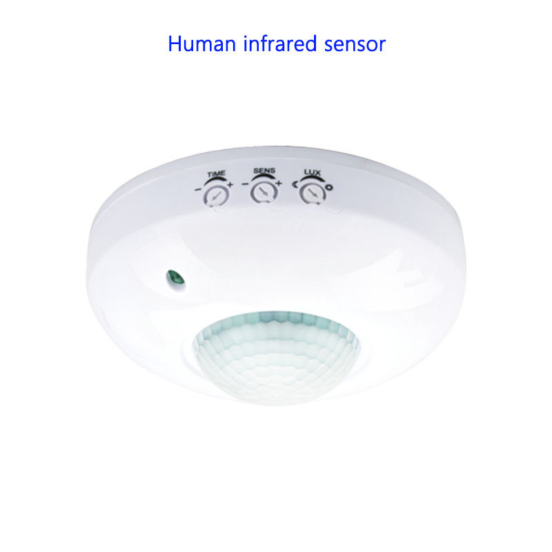 110-220V Circular Ceiling Human Infrared PIR Motion Sensor 360 ° Intelligent Induction Light Control Switch Adjustable Delay