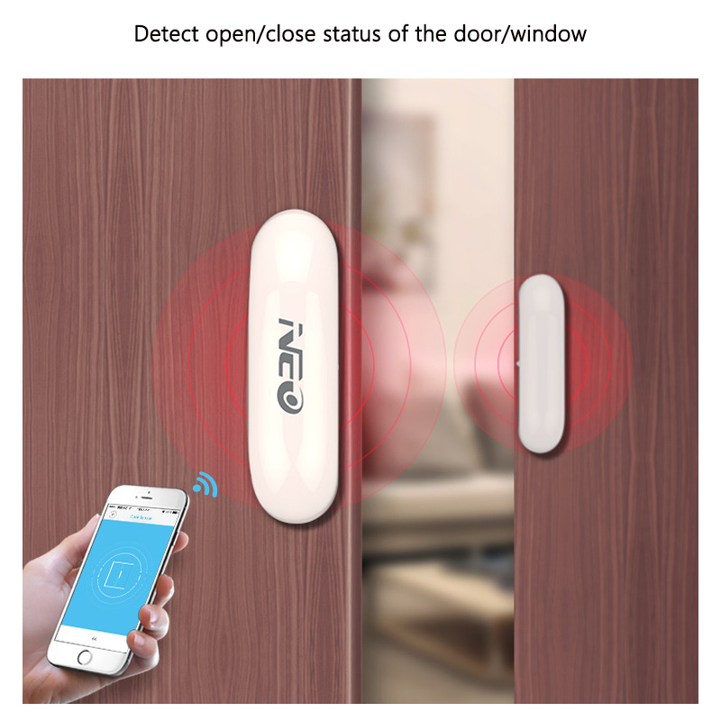 Intelligent Wireless Door Magnetic Detector Alarm Tuya WiFi Door&amp;Window Sensor Detect Open/Close Status Small and Compact