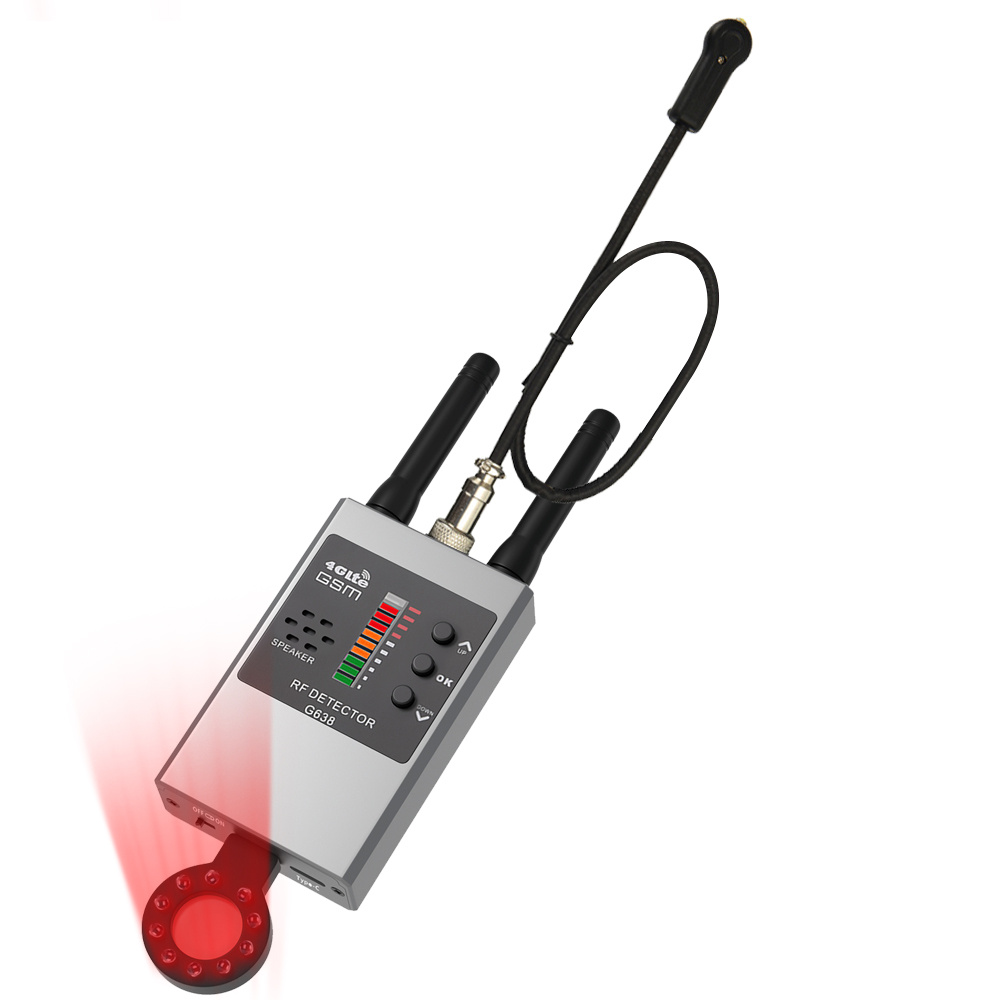 Profession RF Signal Detector Bug Anti-Spy Tapping Anti Eavesdropping Pinhole GSM Audio GPS Finder Hidden Camera Device Scanner