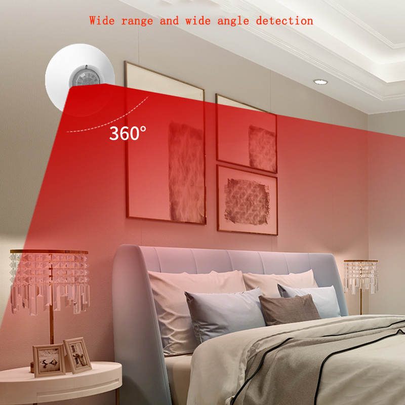 Remote Receiving Alarm Wide Angle Detection Ceiling Type Dual Infrared Detector DC9-12V Wired Human Body Motion PIR Sensor