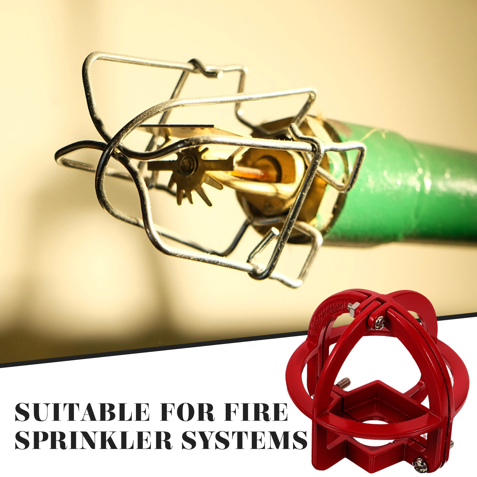 Sprinkler Protective Cover Aluminum Alloy Cage No Removal Easy Installation Durability Reliable Sprinkler