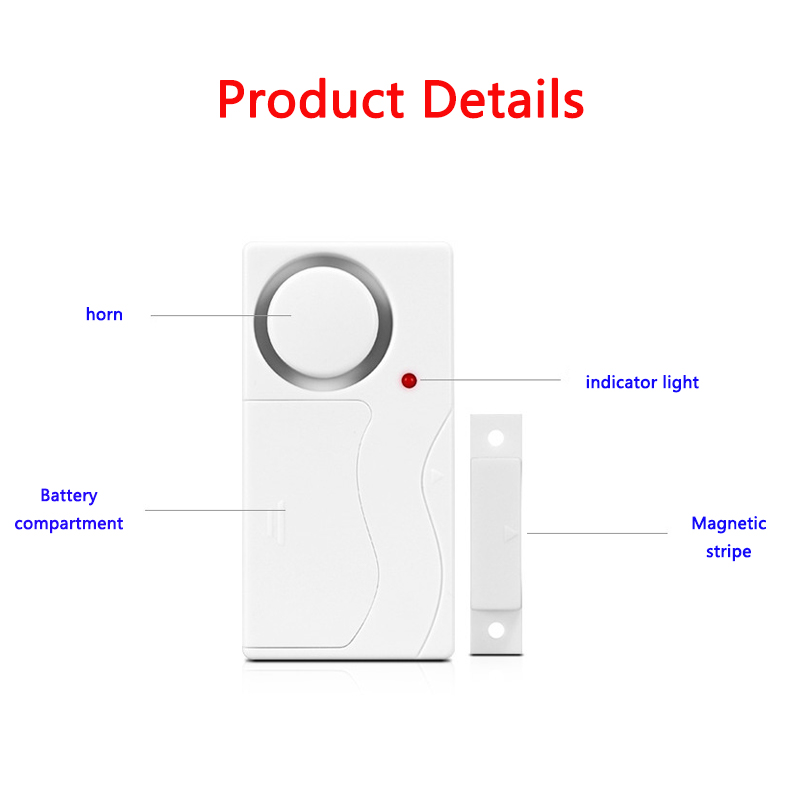 Anti Lost Vibration Detector Wireless Remote Door Window Magnetic Alarm Guard Against Theft for Home/Hotel/Shop/School Safety