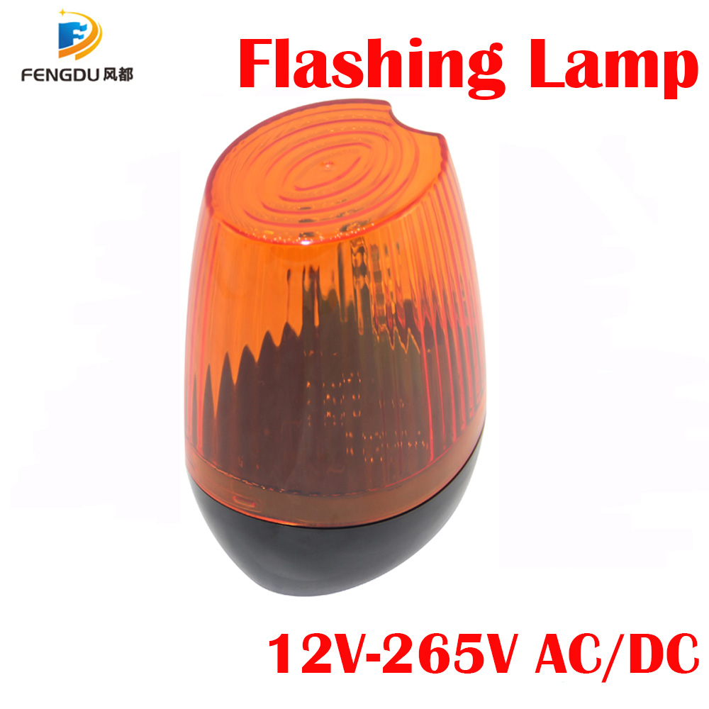 12V-265VAC/DC Gate Motor System Gate Opener Flashing Light Warn Lamp for sliding &amp; swing gate
