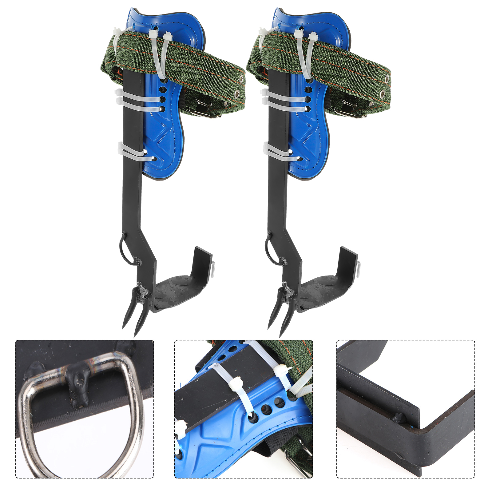 1 set Climbing Iron Shoes Set Safe Use Tree Spikes Gear Kit Pole Aids Wall Tool Hunting Supplies Practical