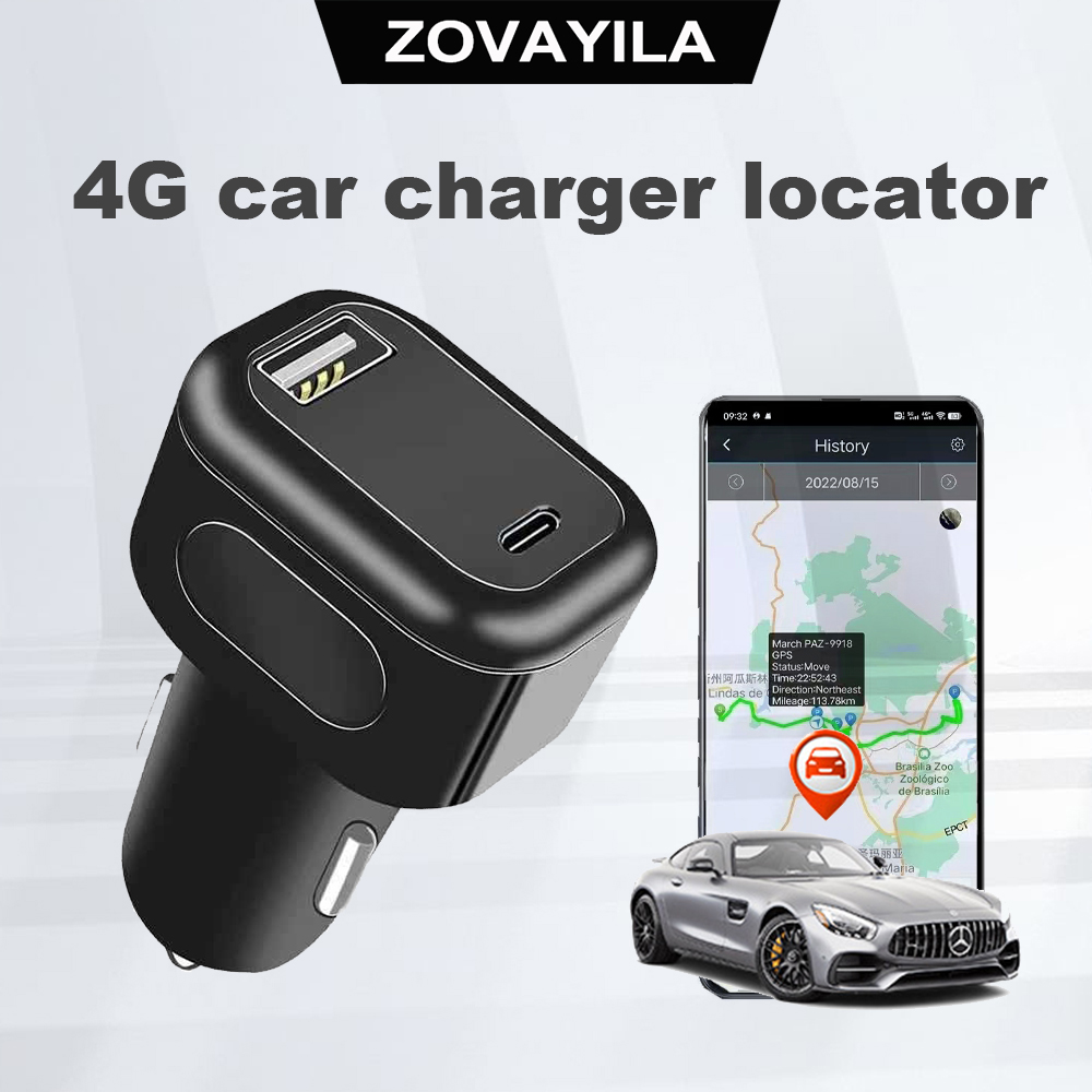 Car charger locator without installation, car mounted Beidou GPS dual USB fast charging locator, plug and play type car charger