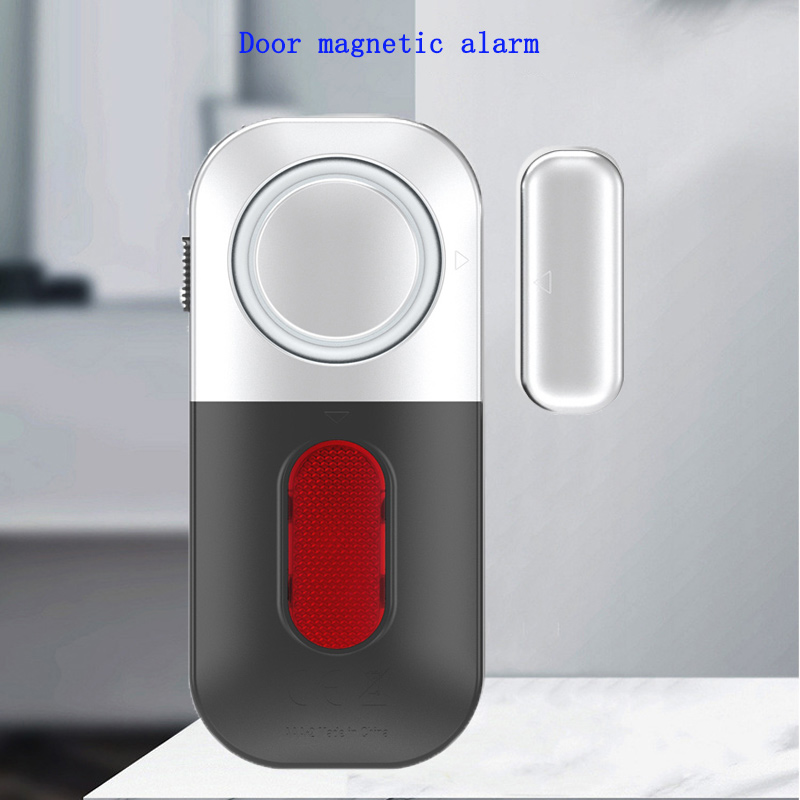 125dB Door and Window Anti-theft for Home Hotel Safety Protection Wireless Door Magnetic Induction Audible and Visual Alarm