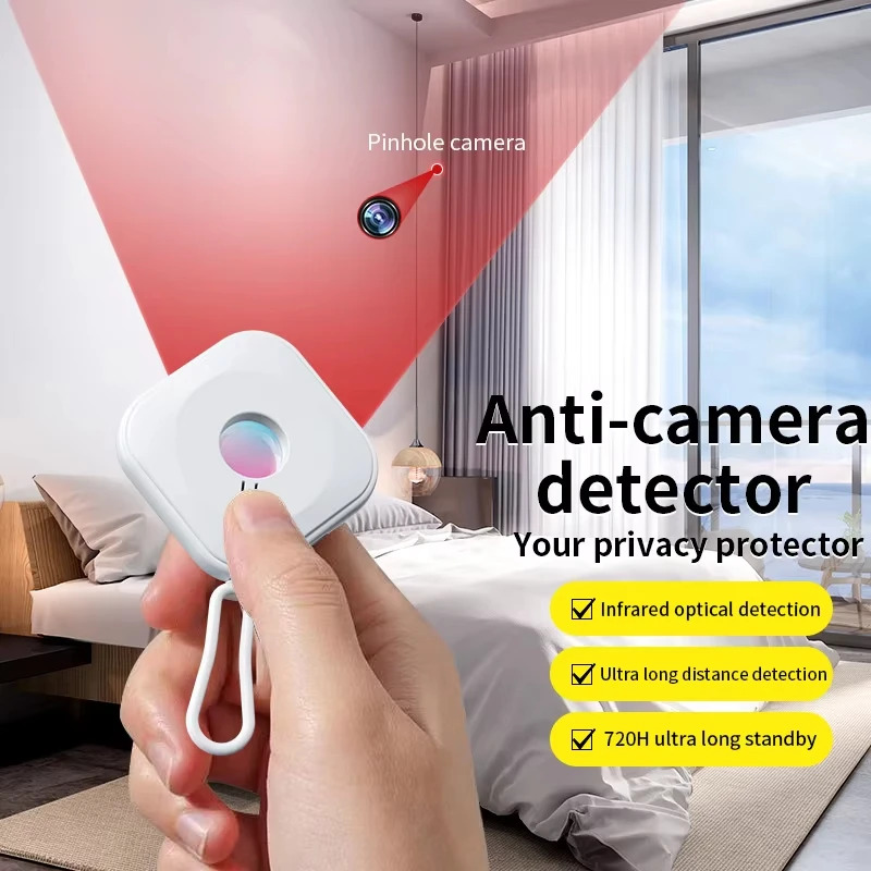 Camera Detector for Hidden Camera Portable Pinhole smart home Lens Detect Gadget Anti-Peeping Safety Protection Candid Detector