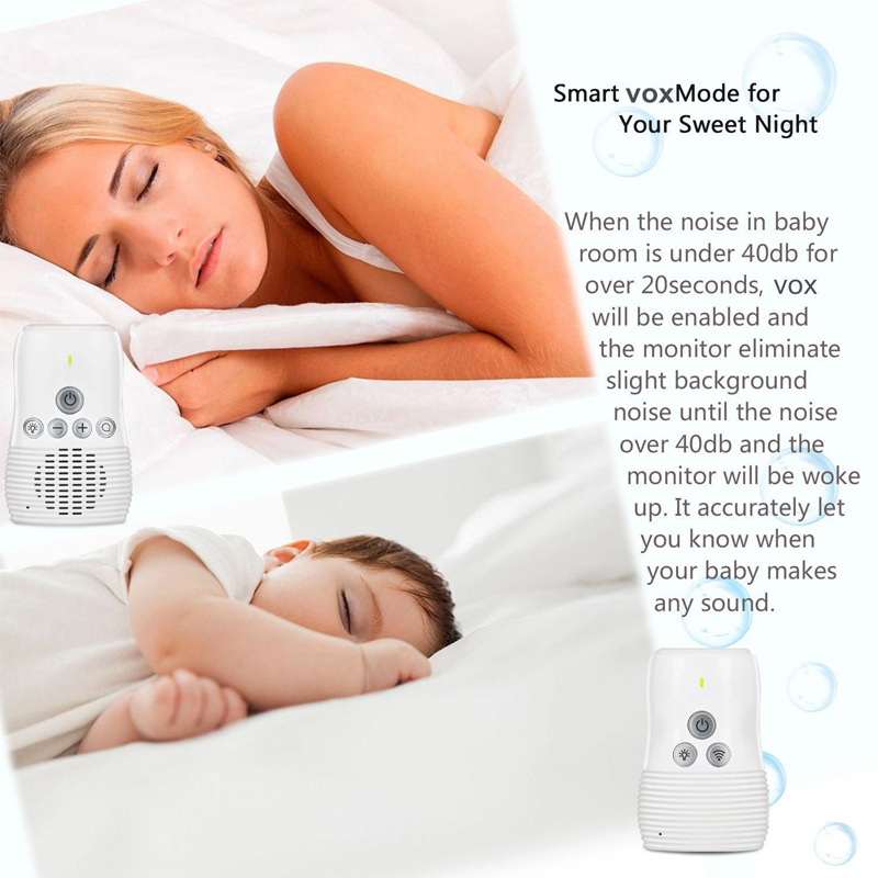Bidirectional Audio Intercom Intelligent Wireless Baby Monitor Two-way Voice Child Caregiver Built-in Battery Night Light