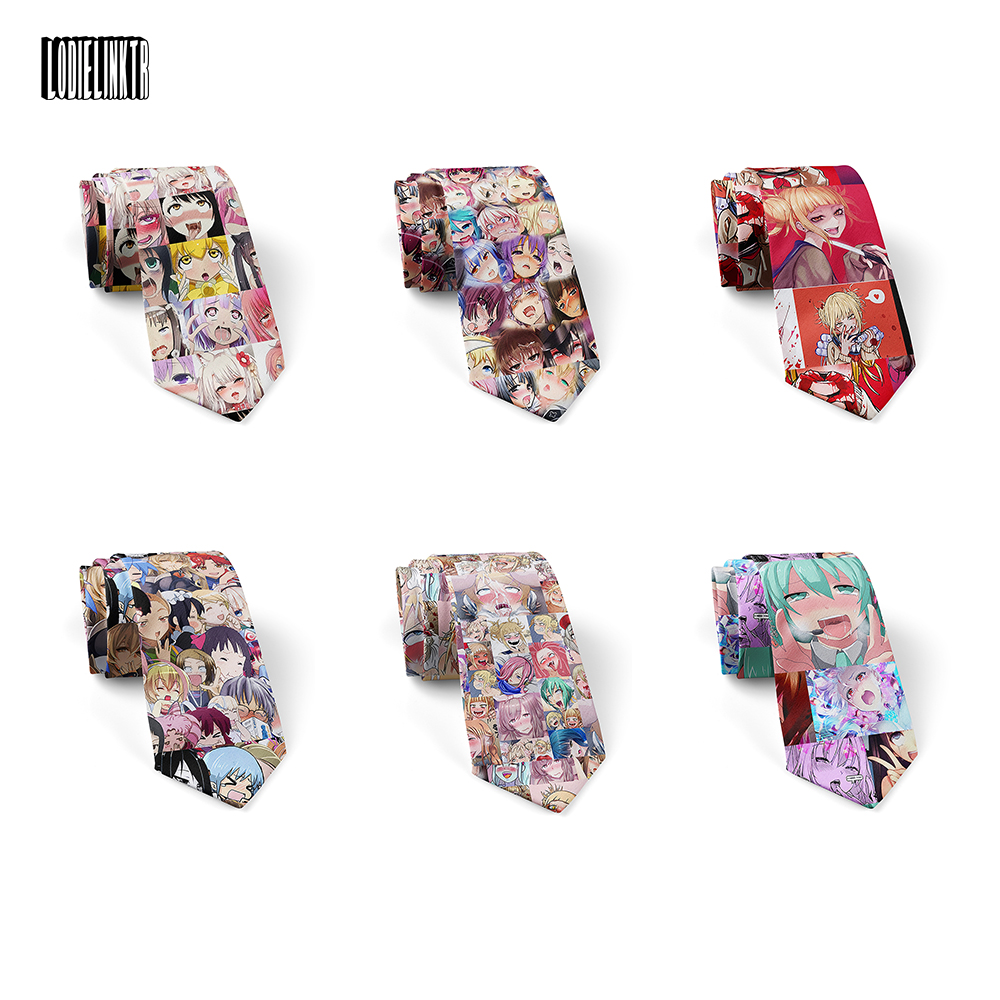 Cartoon Anime Tie Men Women Harajuku Japanese Two-Dimensional Cosplay Adult Necktie Daily Party Shirt Accessories Birthday Gift