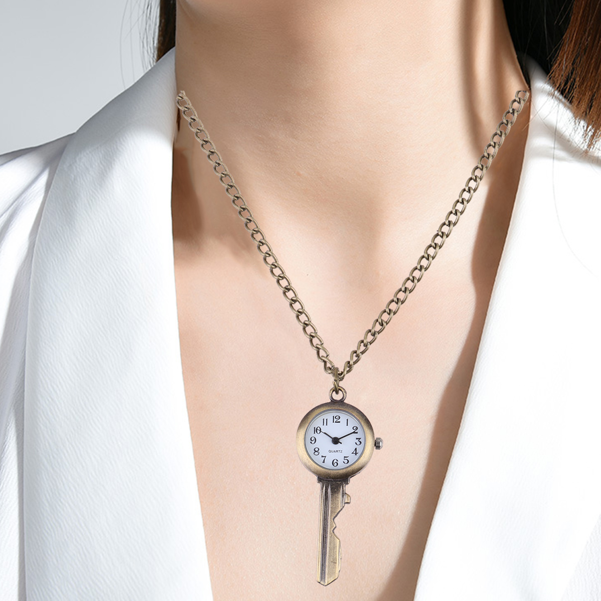 1pc Retro Hanging Watch Premium Material Large Numbers Easy Read Delicate Creative Fashionable Portable Gift For