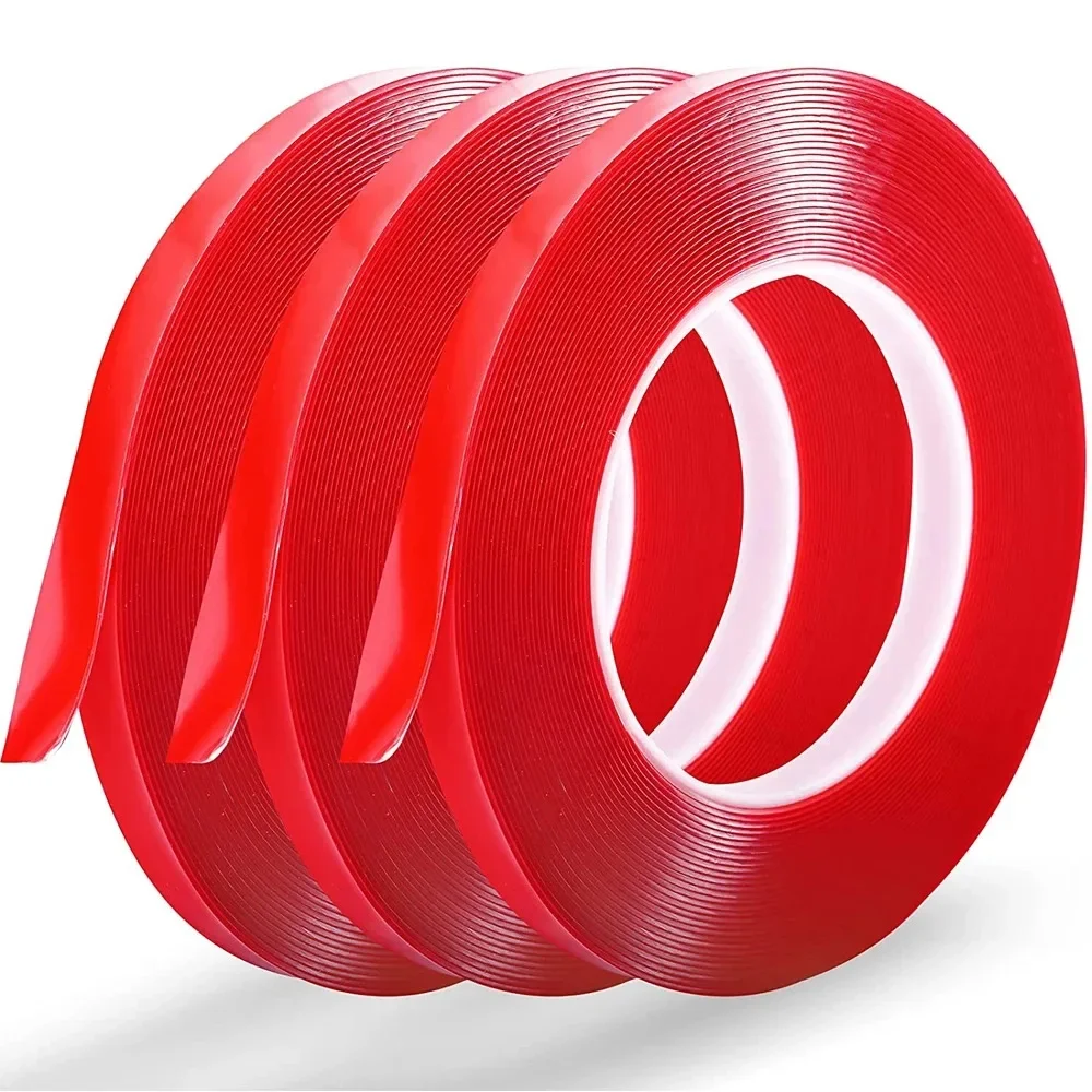 Double Sided Tape Nano Tapes 3 Meters 30 Meters Length Transparent Tape Washable Adhesive Nano Traceless Sticker Glue Red