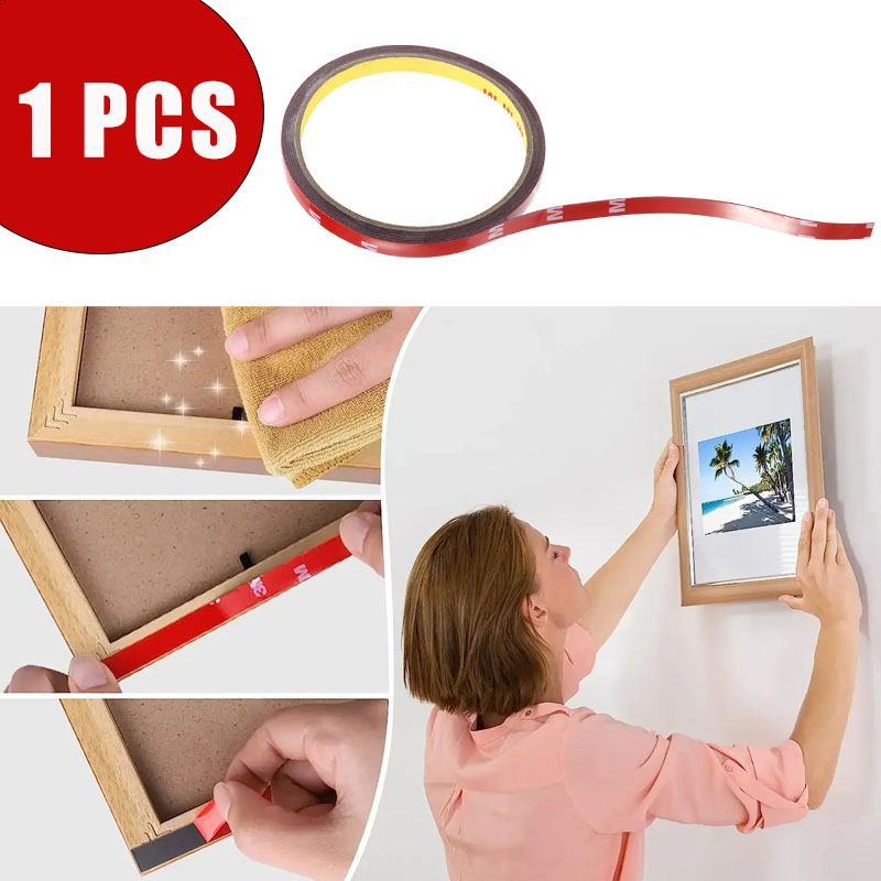 1PC 6-20mm Super Strong Double Sided Adhesive 1mm Thickness Tape Home Appliance Wall Stickers Home Improvement Resistant Tapes