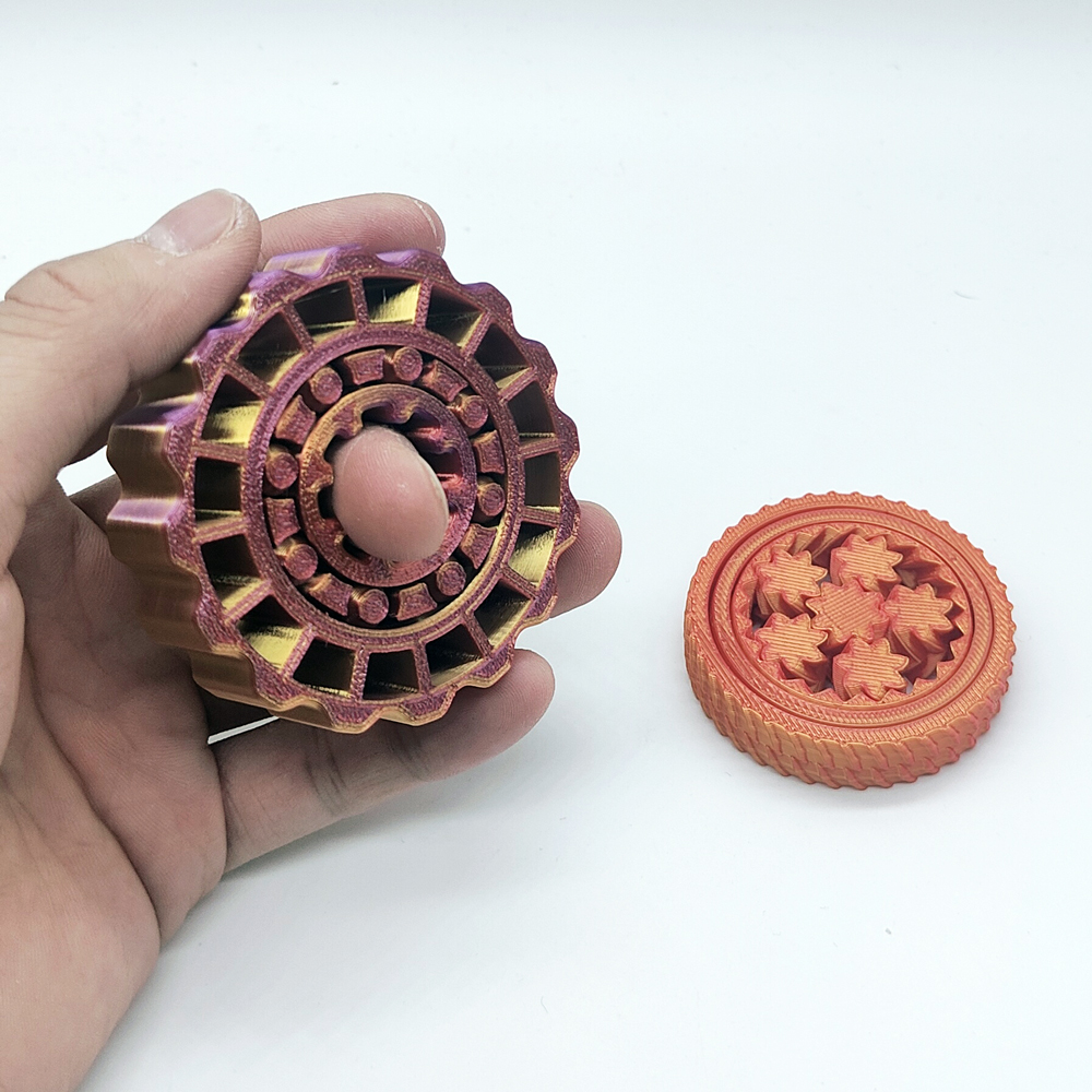 【2 Pack】3D Printed Fingertip Spinner Set - Eco-Friendly PLA Material | Stress Relief Toy for Kids &amp; Adults