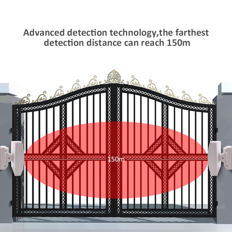 Wired Microwave Beam Detector Outdoor Infrared Barrier Perimeter Alarm Intrusion Monitor for Smart Life Security Protection