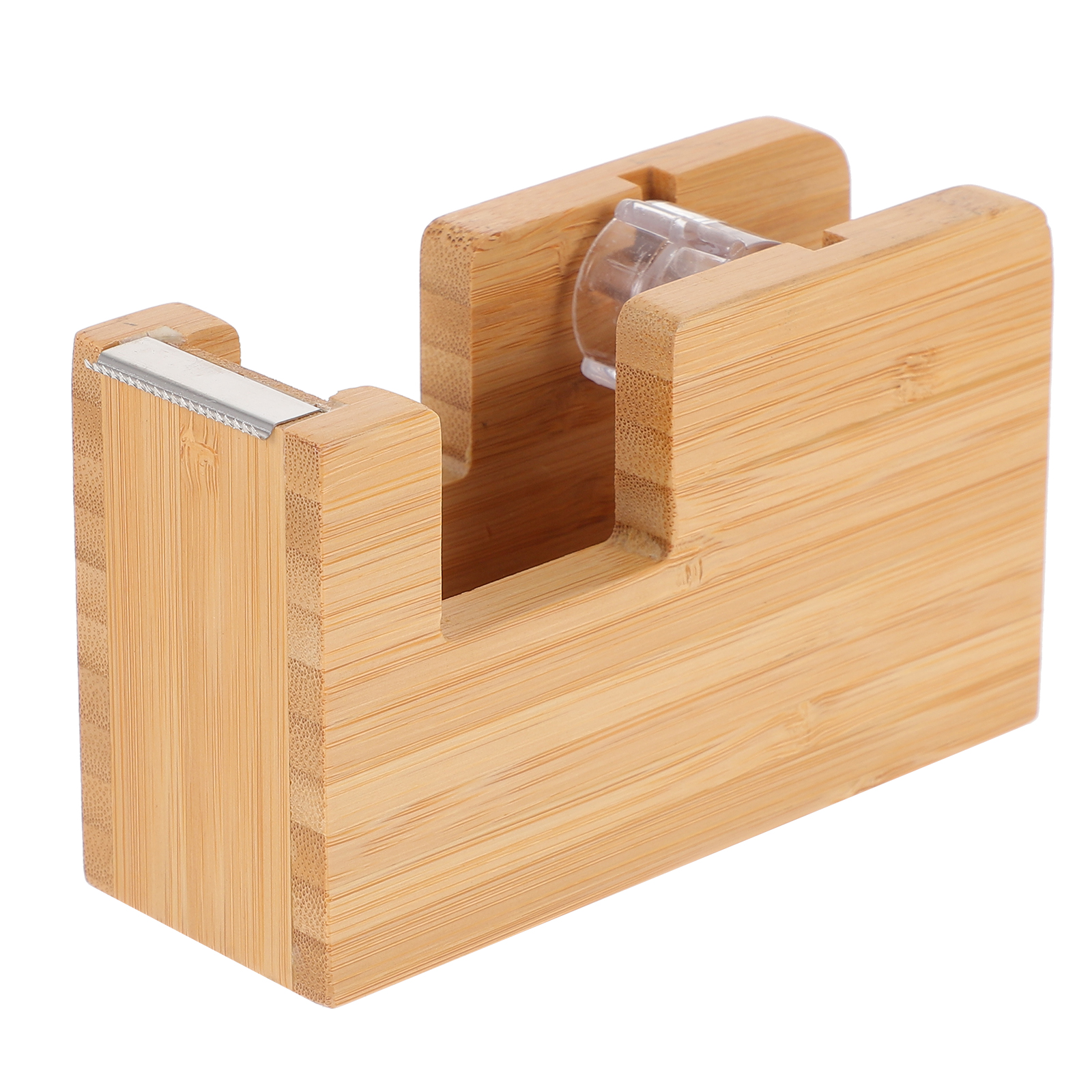 Bamboo Abs Tape Dispenser Portable Household Sticker Dispenser Office Supply Desktop Fun Tape Cutter Smooth Edges