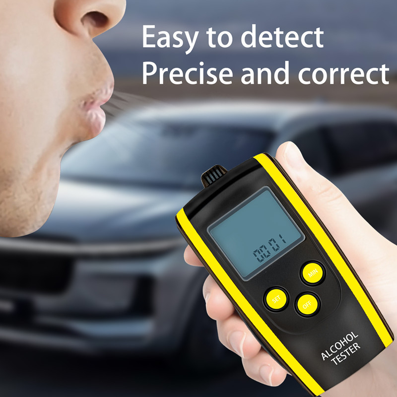 HT-611 Contact Free Blowing Type Household Portable Alcohol Detector Vehicle Mounted Alcohol Tester Driving Drinking Monitor