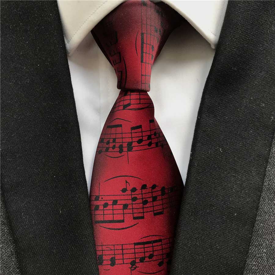 9 cm Designer Tie Men Musical Necktie Musician Music Ties Gravata
