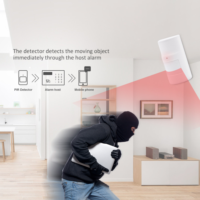 433MHz Wifi Infrared Alarm Detector Wireless Pir Motion Sensor Pet Immunity Guard Against Thieves Detects The Moving Object