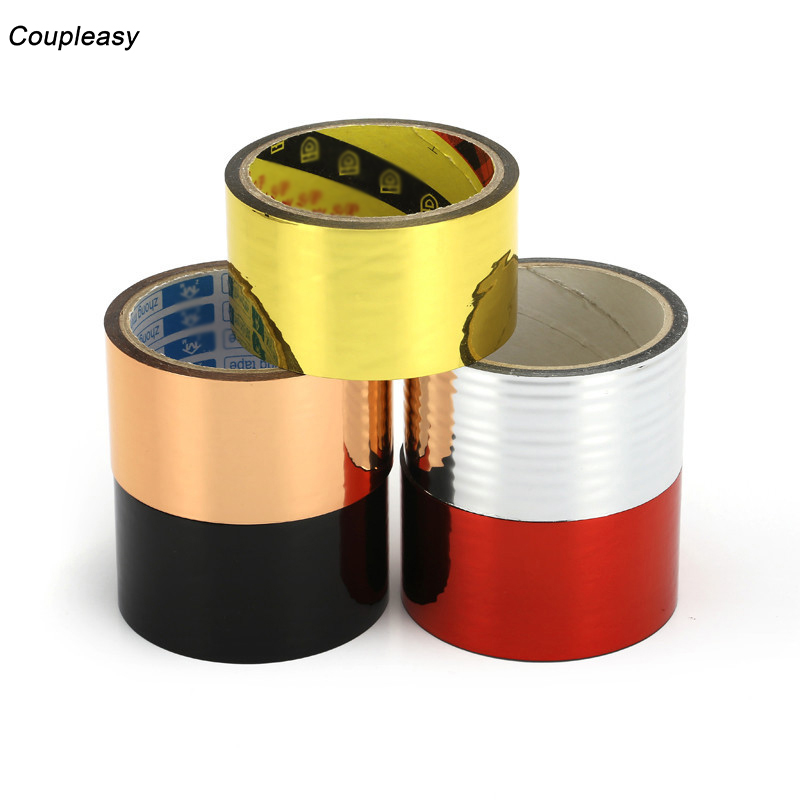 30M Gold/Silver/Red/Black Foil Tape BOPP Tape Scrapbooking Tools Mix Solid Colors Masking Tape Adhesive Decoration Tapes