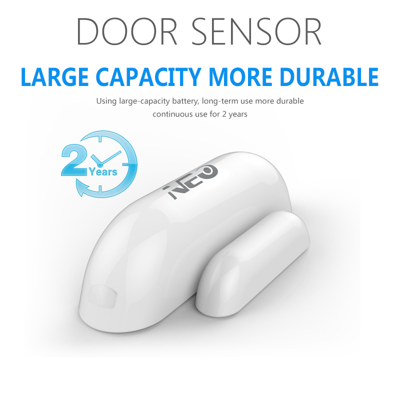 Z-Wave Door Sensor Smart Mini Wireless Door Magnet 360 Degree Wide Detection Range Intelligent Monitoring