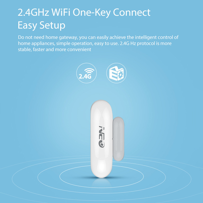 Tuya WiFi Door&amp;Window Sensor Detect Open/Close Status Small and Compact Intelligent Wireless Door Magnetic Detector Alarm