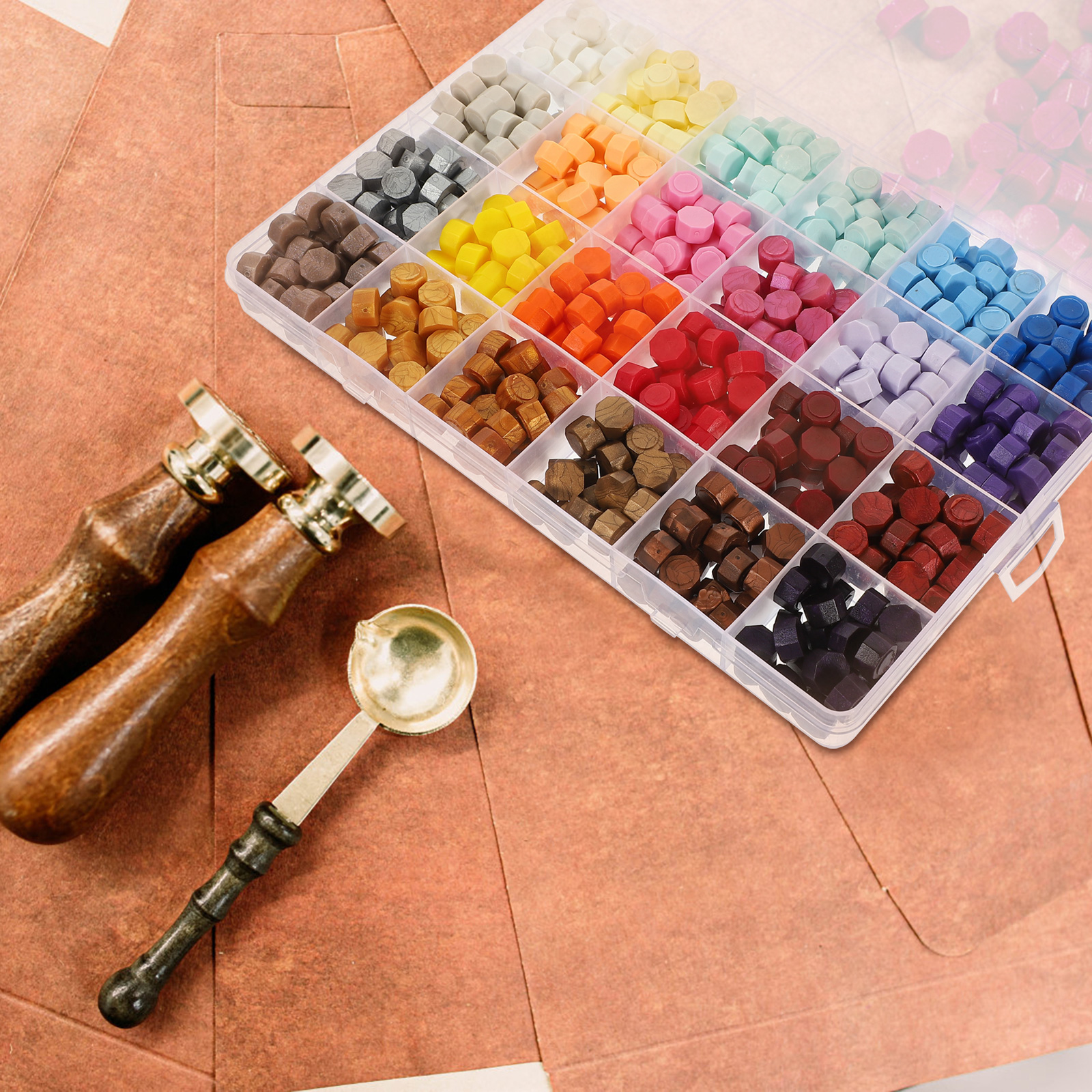 1 Box Vintage Sealing Beads Fire Paint Wax Particles For Wedding Invitations Diy Envelope Greeting Cards Gift Wrapping Documents