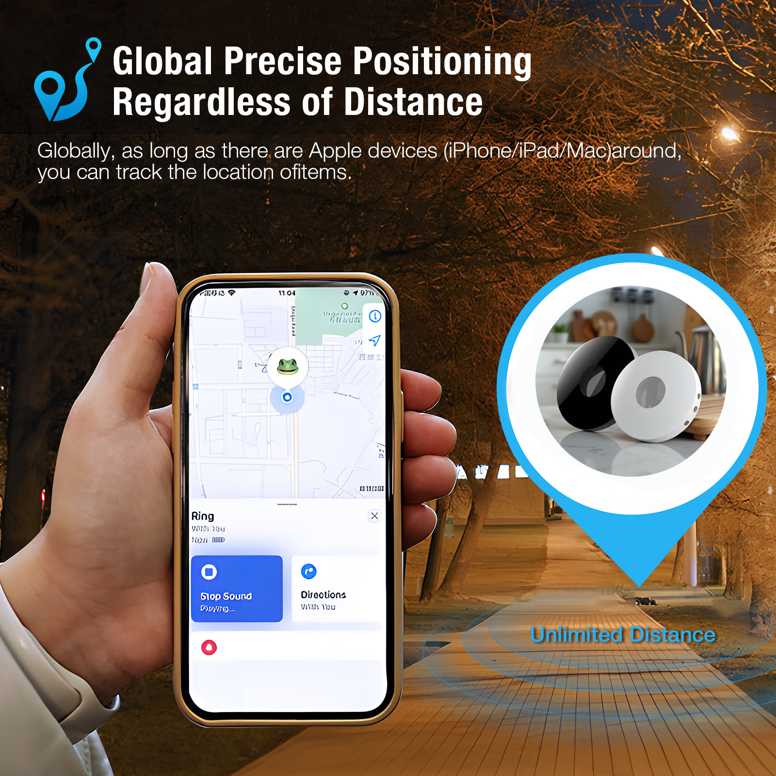 Find my find airtag is suitable for apple anti-lost device bluetooth pet tracking smart anti-lost slot device