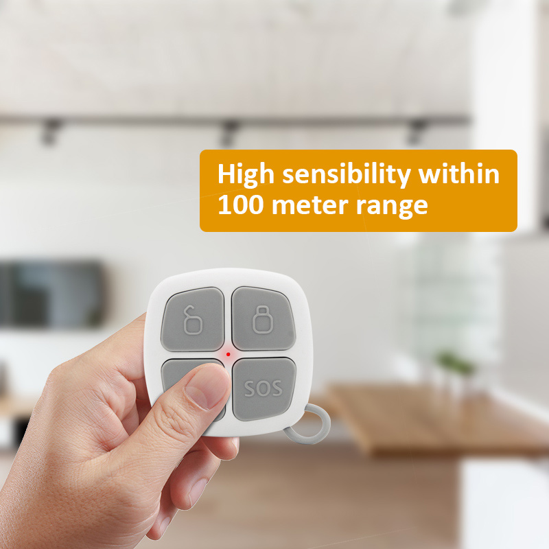 2pcs/Lot 433MHz Mini Small Portable Wireless Remote Controller with 4 Buttons for Smart Home G90B Plus Security Alarm System