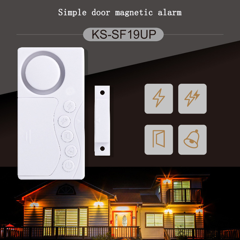Simple Door Window Magnetic Switch Intrusion Detector Household Indoor Anti-theft Doorbell Alarm Door Opening Wireless Sensor