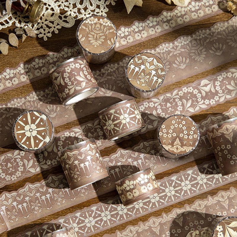 TIANZI 3m lace Style Washi Tape Vintage Flowers Masking Washi Tape Diy Scrapbooking Sticker Label Stationery stickers