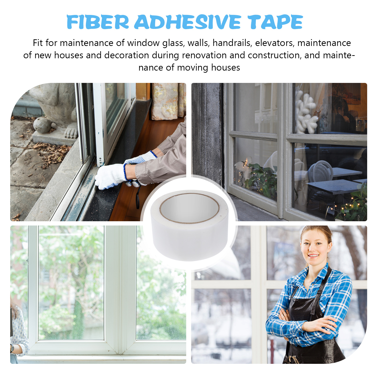Tearable Curing Tape Clear Duct Heavy Duty Packing Shipping Sealing Emergency Repair Cable Bandage Tool Fixing Glass Maintenance