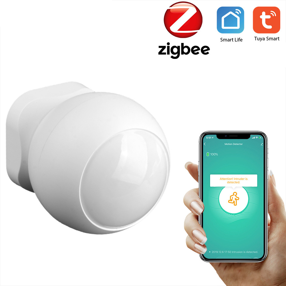 Tuya Zigbee Infrared Detector Wireless Passive Infrared Motion Detect Intelligent Linkage Body Detecting for Home Burglar Alarm