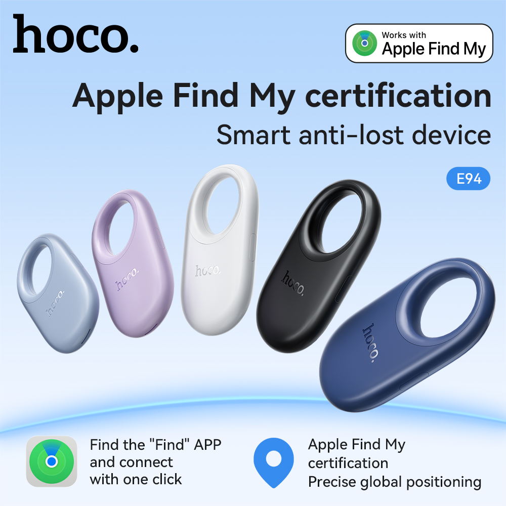 HOCO E94 Smart Wireless Anti-Lost Position Device GPS Tracker Suppprt Apple Find My For Cars Wallet Key Pet Alarm Finder Air Tag