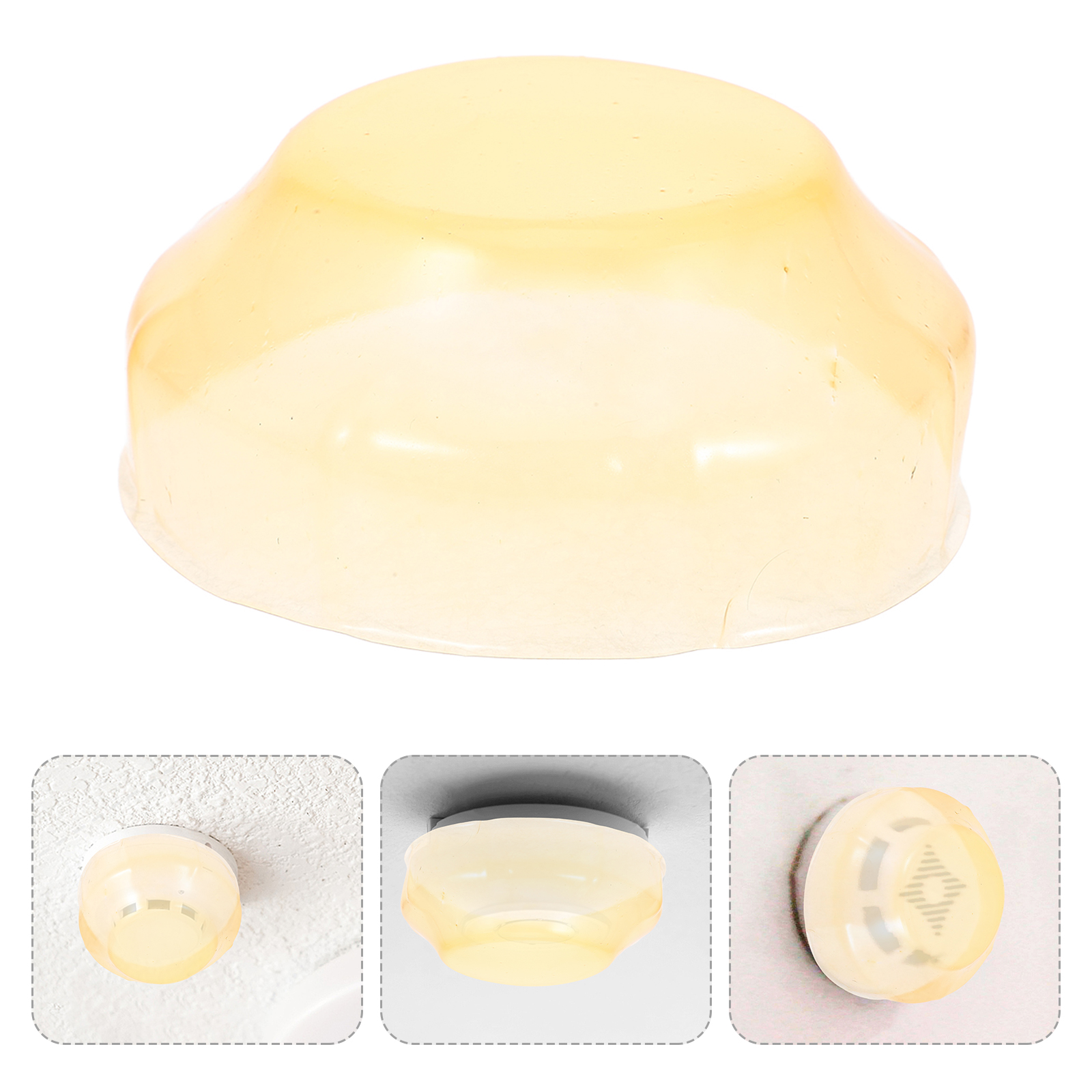 2 Pcs Smoke Protective Cover Commercial Cooking Alarm Cap Baking Khaki Building