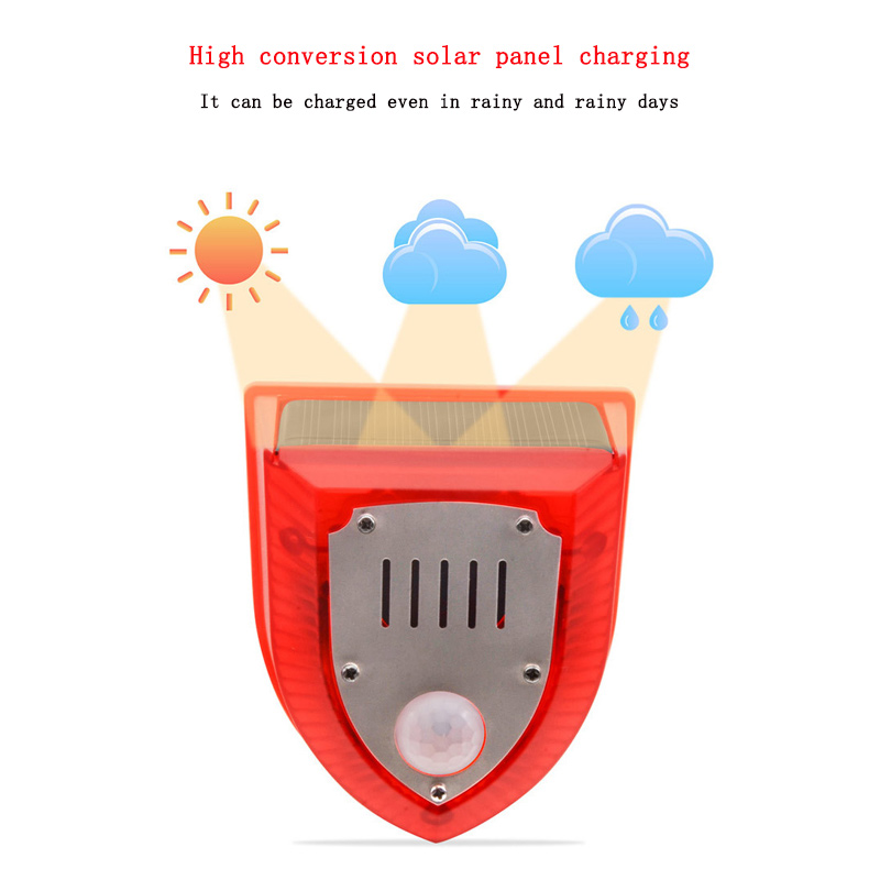 Human Body Induction Infrared Detector Alarm Light Solar/DC Charging Anti-theft Drive Away Wild Animals and Protect Crops