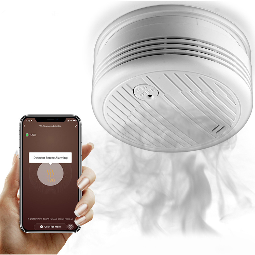 Sensor Home Security Alarm Leak Tester High Sensitivity Temperature Compensation 24H Monitoring White