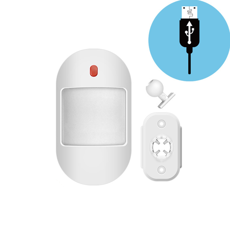 433MHz Intelligent Wireless Infrared Detector Alarm Home Human Body PIR Motion Wide Angle Detection Rechargeable Energy Saving
