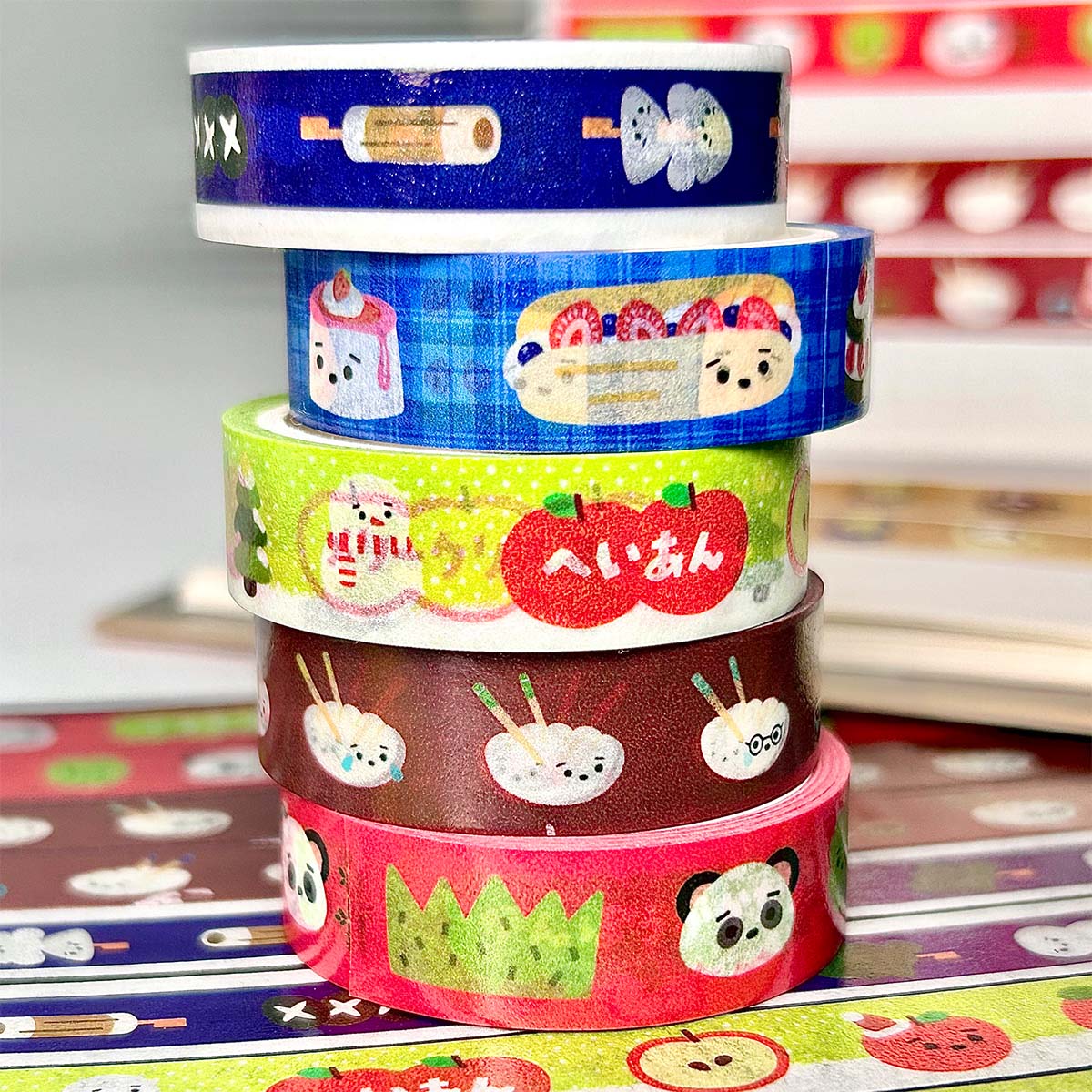 WAKAWAKA Japanese Style Washi Tapes Decorative Masking Tapes for Scrapbooking For Arts Diy Crafts Album Journal Planner