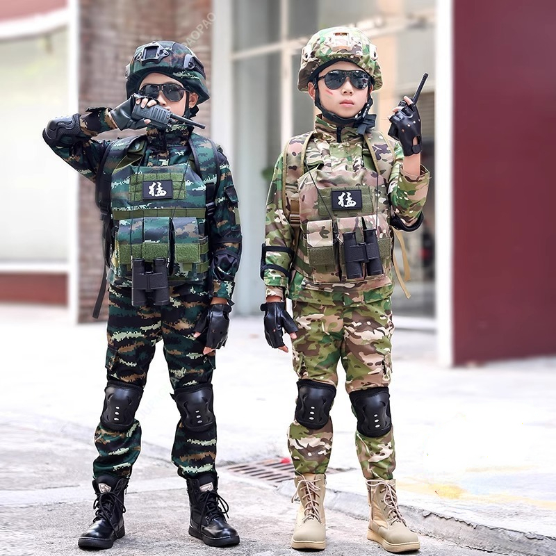 New High Quality Camouflage Children&#039;s Suit Special Forces Boys Fall and Winter Style Long-Sleeved Halloween Stage Costume