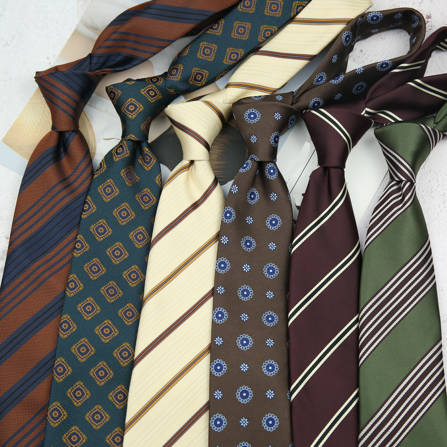 Linbaiway Groom Necktie Man Striped Polyester Wedding Party Neck Ties Neckwear Accessories Men Neckties Cravat Ties